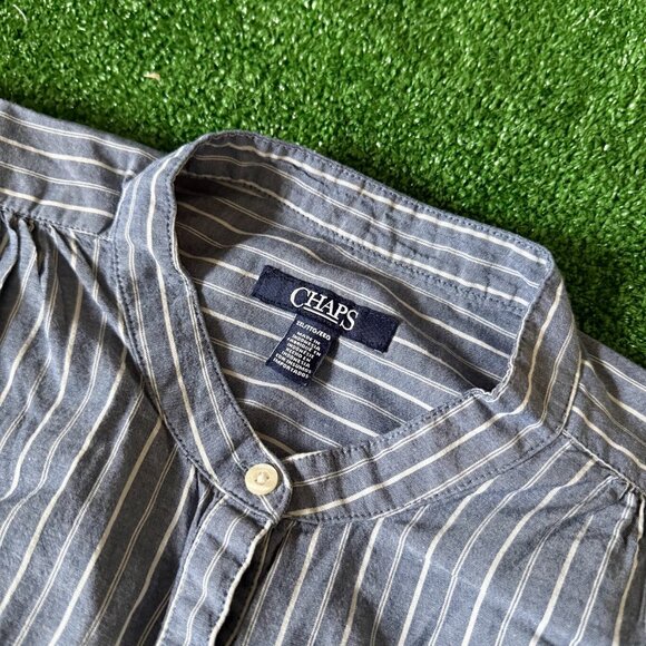 Chaps Long Sleeve 1/4 Button Placket Mandarin Collar Tunic Shirt Plus Size XXL - Picture 7 of 11